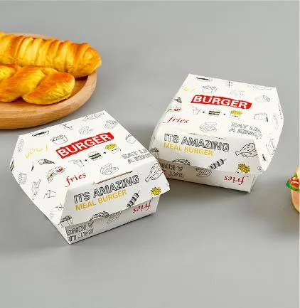 Disposable Paper Takeaway Fast Food Container Biodegradable Kraft Food Packaging