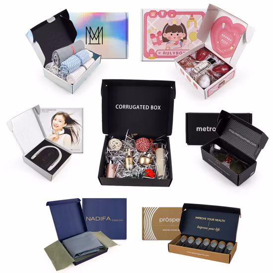 주문 로고에 의하여 인쇄되는 기술 포장 물결 모양 접히는 선박 우편물 우편물 종이 선물 상자